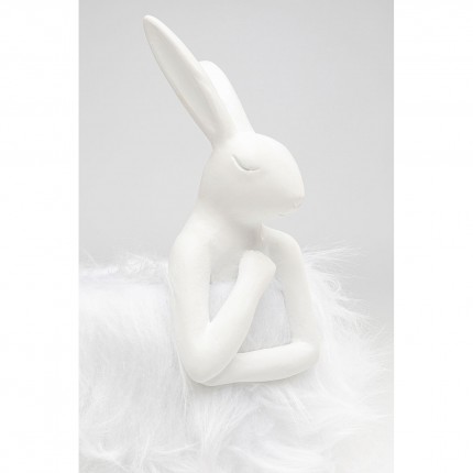 Lampe Animal lapin Fluff blanc 30cm Kare Design