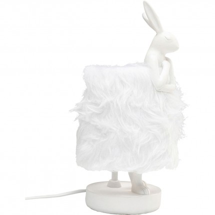 Lampe Animal lapin Fluff blanc 30cm Kare Design