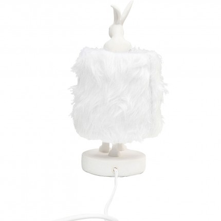 Lampe Animal lapin Fluff blanc 30cm Kare Design