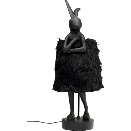 Lampe Animal lapin Fluff 68cm noir Kare Design