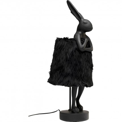 Lampe Animal lapin Fluff 68cm noir Kare Design