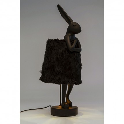 Lampe Animal lapin Fluff 68cm noir Kare Design