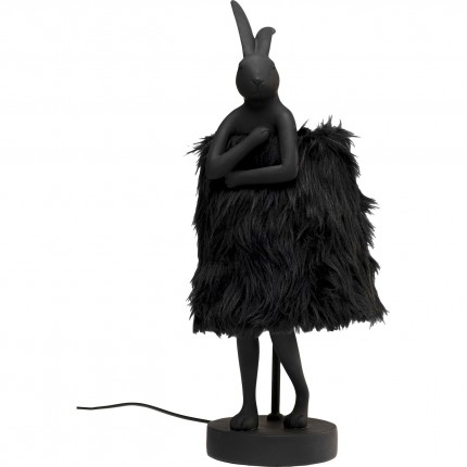 Lampe Animal lapin Fluff 50cm noir Kare Design