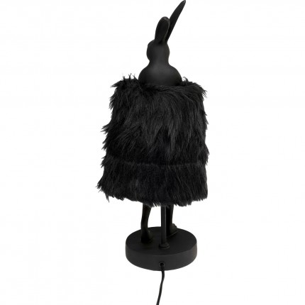 Lampe Animal lapin Fluff 50cm noir Kare Design