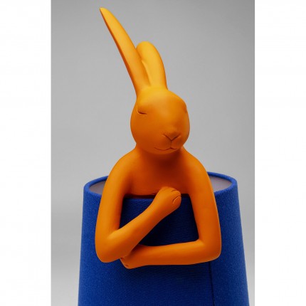 Lampe Animal lapin orange et bleue 50cm Kare Design