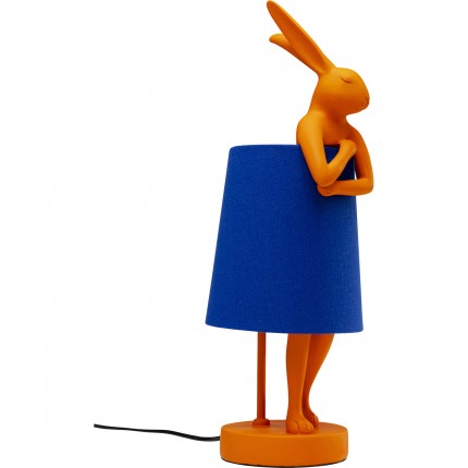 Lampe Animal lapin 50cm orange et bleue Kare Design