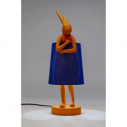 Lampe Animal lapin 50cm orange et bleue Kare Design