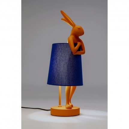 Lampe Animal lapin 50cm orange et bleue Kare Design