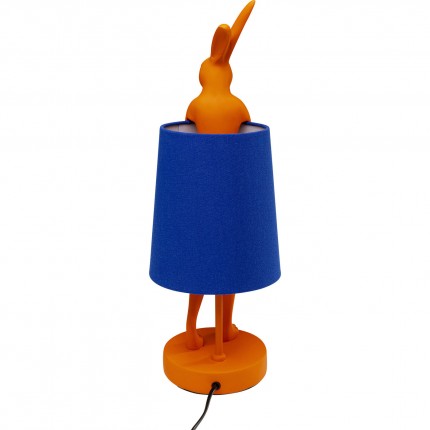 Lampe Animal lapin 50cm orange et bleue Kare Design