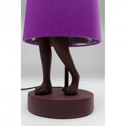 Lampe Animal lapin 50cm bordeaux et violette Kare Design