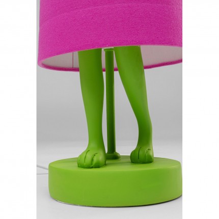 Lampe Animal lapin verte et rose 50cm Kare Design