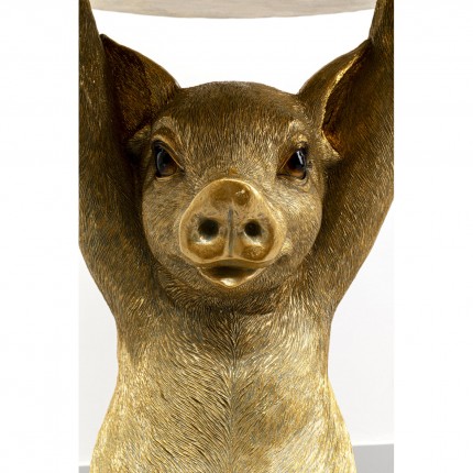 Side Table Animal gold pig Kare Design