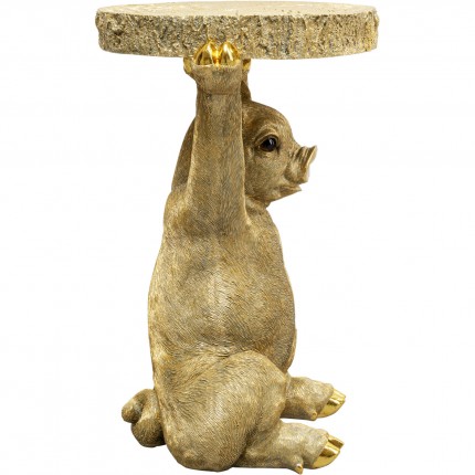 Side Table Animal gold pig Kare Design