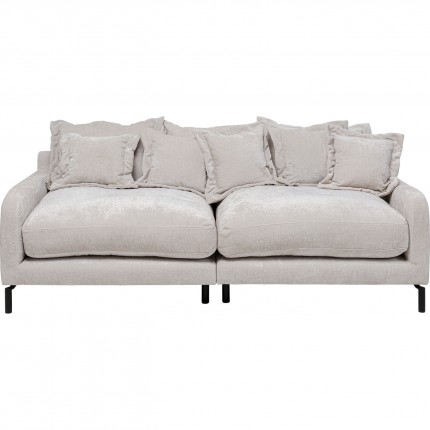 Sofa Lullaby 3-Seater velvet cream Kare Design