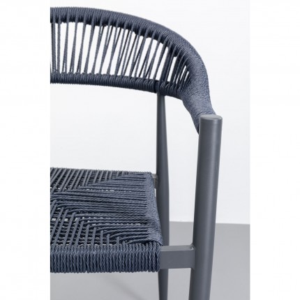 Ensemble de jardin Sorrento table et 4 chaises bleues Kare Design