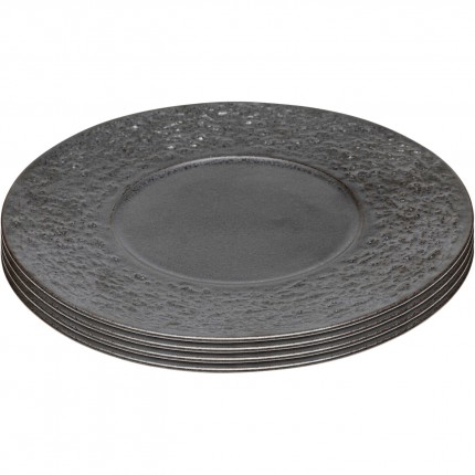 Plate Cosmos black Ø21cm (4/set) Kare Design