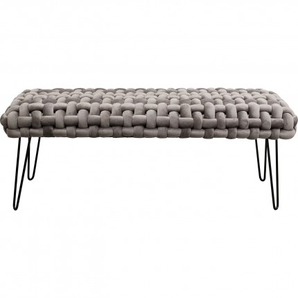 Banc Weave velours gris Kare Design