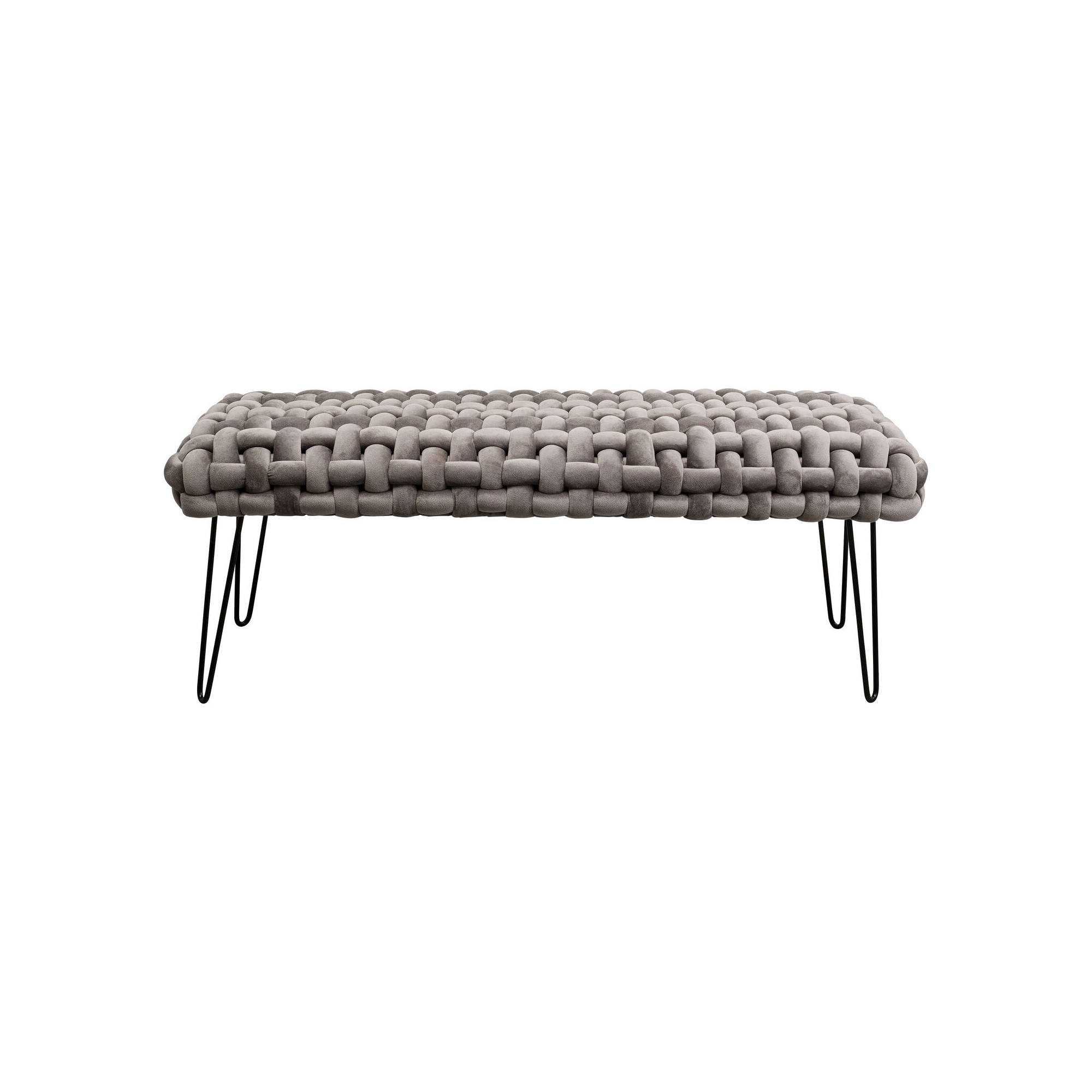 Banc Weave velours gris Kare Design