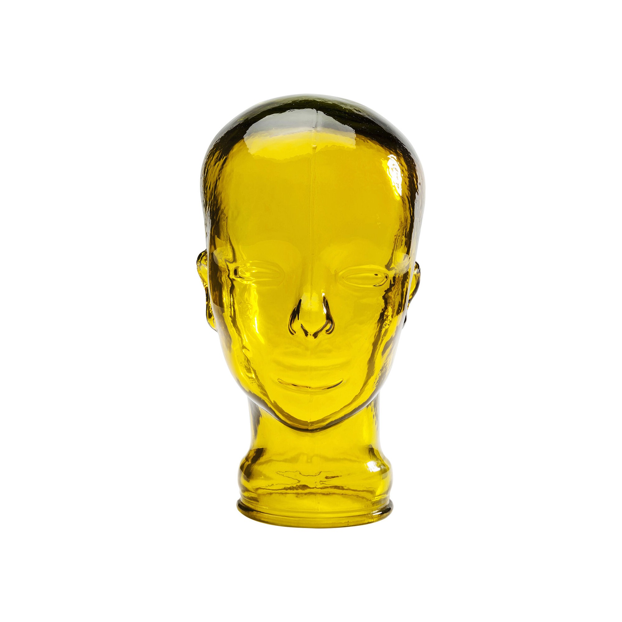 Déco tête transparente jaune Kare Design