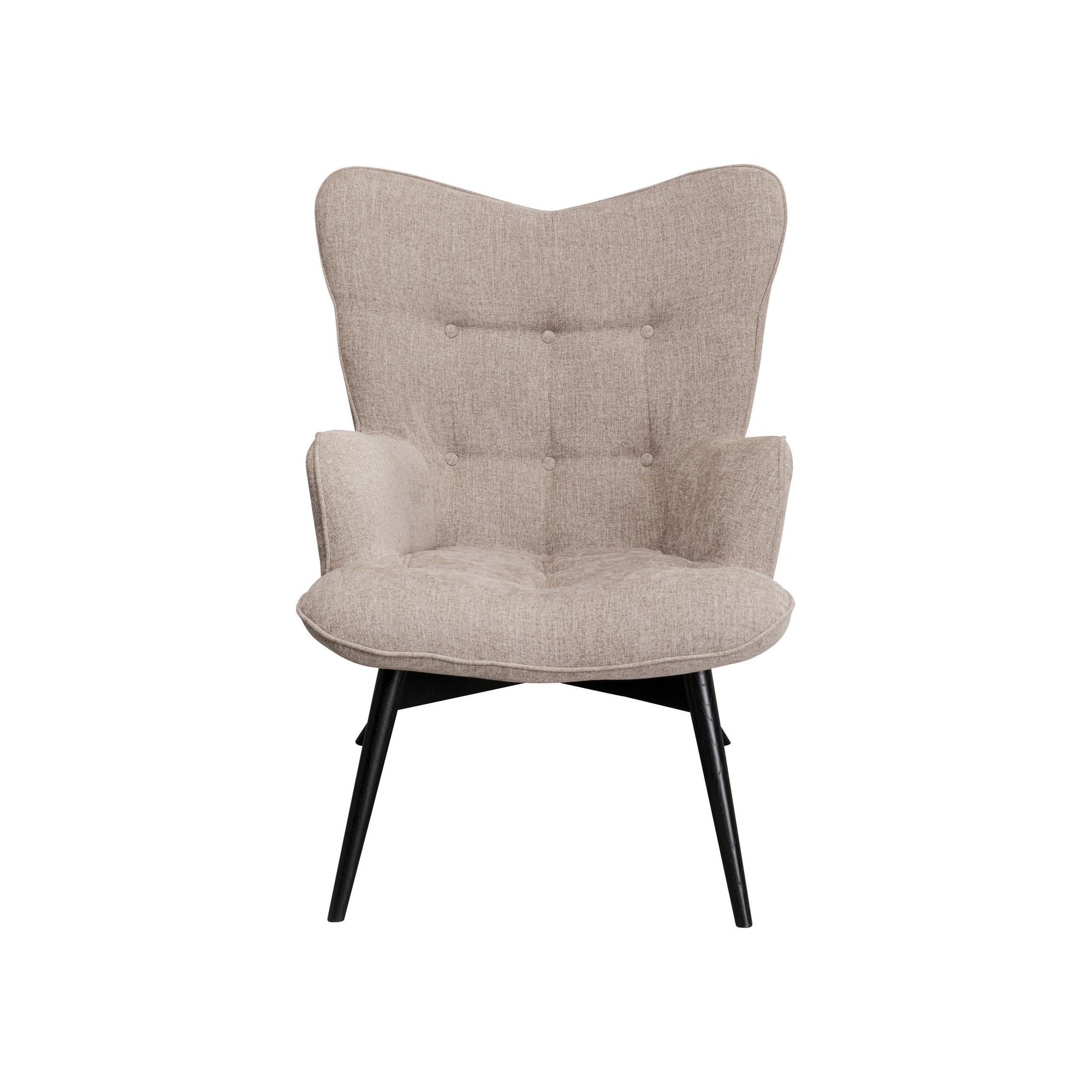 Fauteuil Black Vicky marron clair