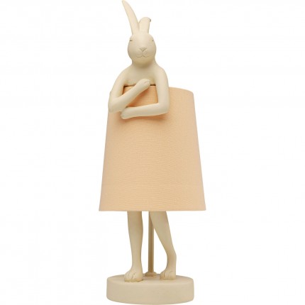 Lampe Animal lapin 50cm beige et pêche Kare Design