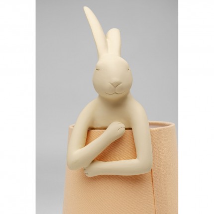 Lampe Animal lapin 50cm beige et pêche Kare Design