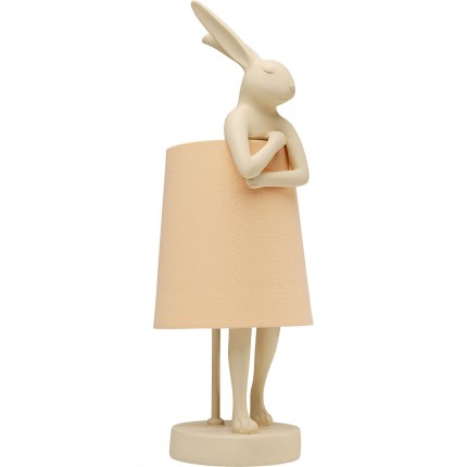 Lampe Animal lapin 50cm beige et pêche Kare Design