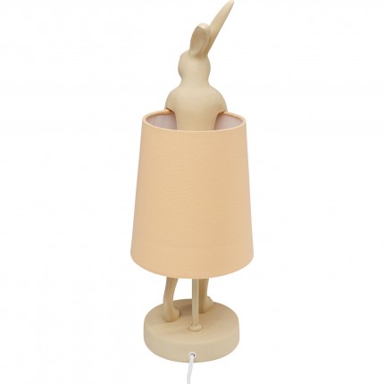 Lampe Animal lapin 50cm beige et pêche Kare Design