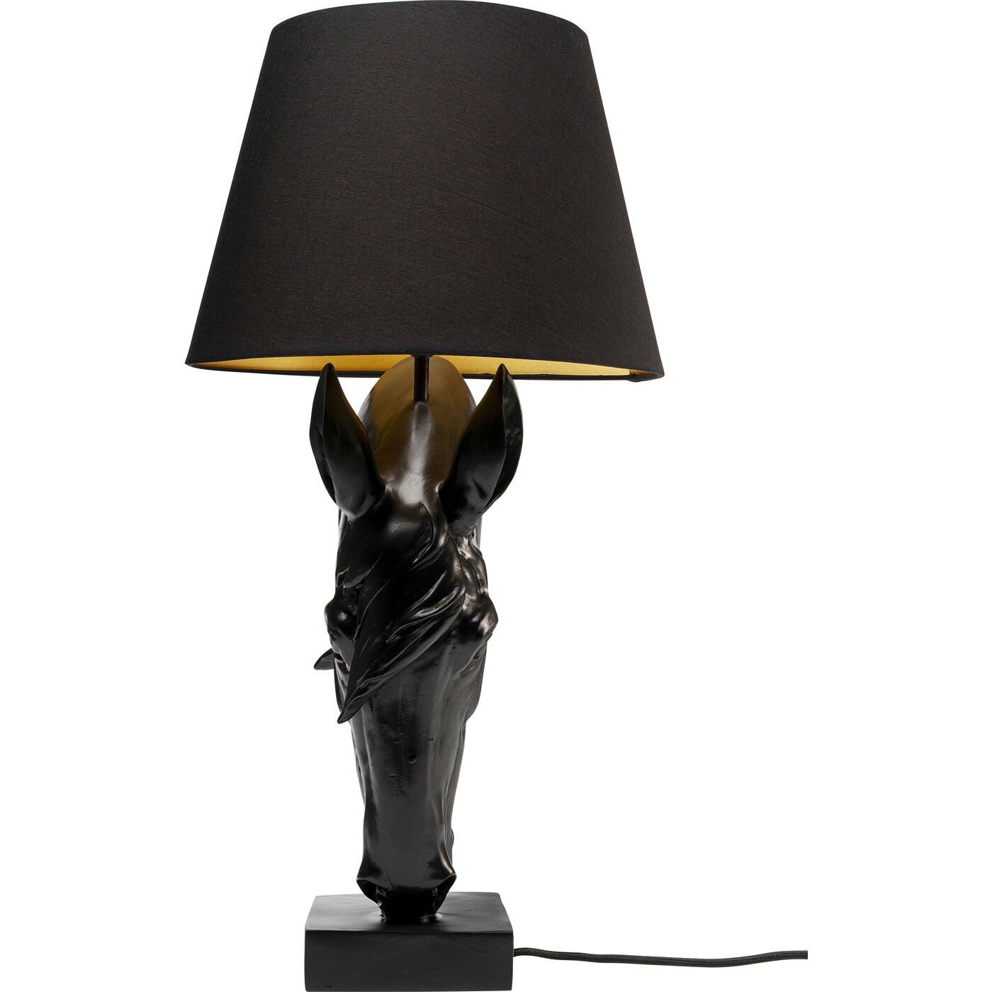 Kare Design Lampe tête de cheval noire