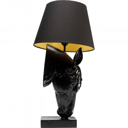 Table Lamp horse head black Kare Design