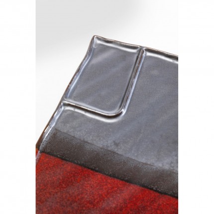 Plats Ari rouges et gris set de 3 Kare Design