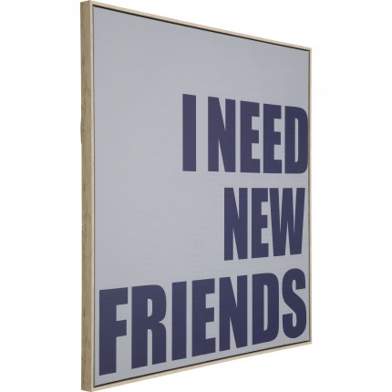 Tableau New Friends 80x80cm Kare Design