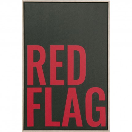 Tableau Red Flag 40x60cm Kare Design