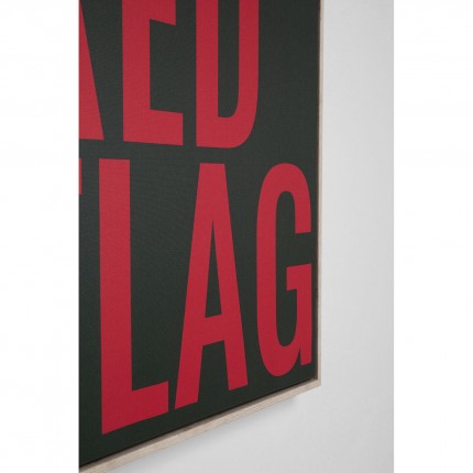 Tableau Red Flag 40x60cm Kare Design