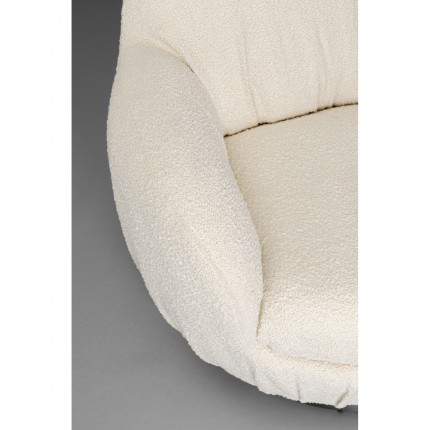 Swivel Armchair Nube Boucle cream Kare Design