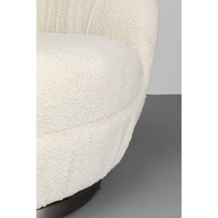 Fauteuil pivotant Nube Boucle crème Kare Design