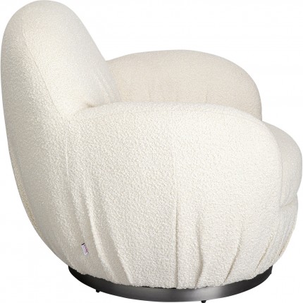 Fauteuil pivotant Nube Boucle crème Kare Design