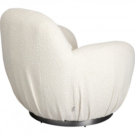 Swivel Armchair Nube Boucle cream Kare Design