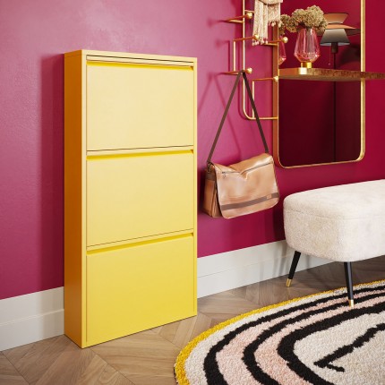 Shoe Container Caruso yellow 3 drawers Kare Design