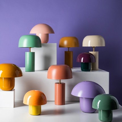 Table Lamp Mushroom Duo 20cm purple and green Kare Design