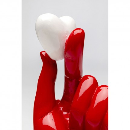 Deco red hand white heart Kare Design