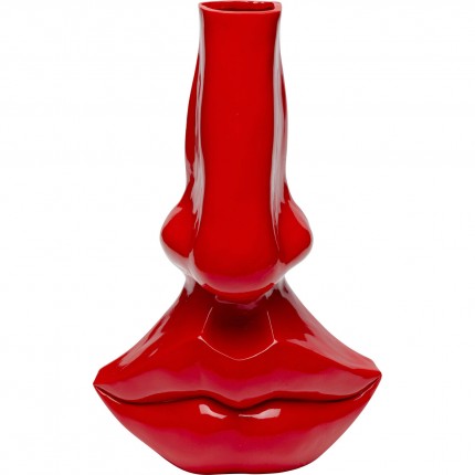 Vase red nose and lips 38cm Kare Design