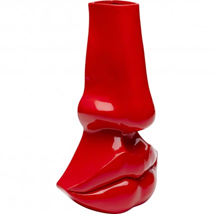 Vase red nose and lips 38cm Kare Design