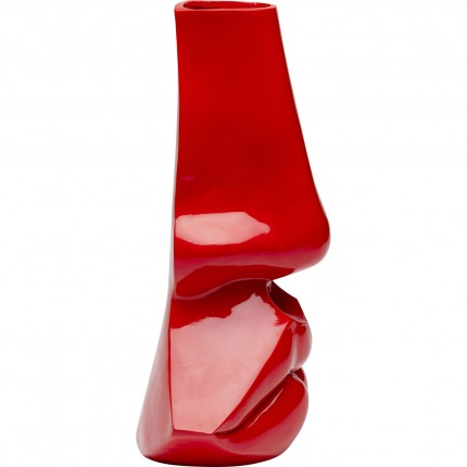 Vase red nose and lips 38cm Kare Design