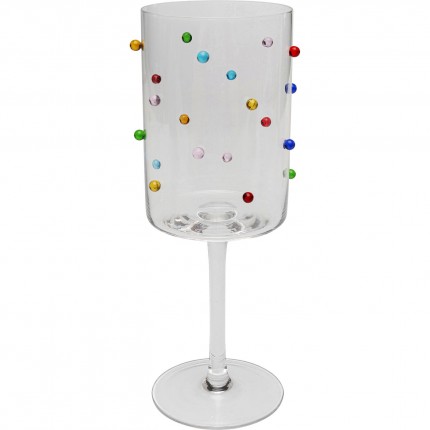 Verres à vin Party Dots set de 4 Kare Design