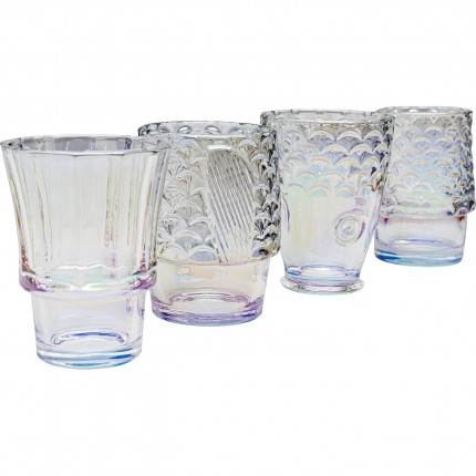 Verres à eau poisson set de 4 Kare Design