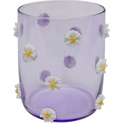 Verres à eau Party violets fleurs set de 4 Kare Design