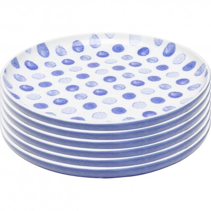 Assiettes Partitio Dots 22cm set de 6 Kare Design