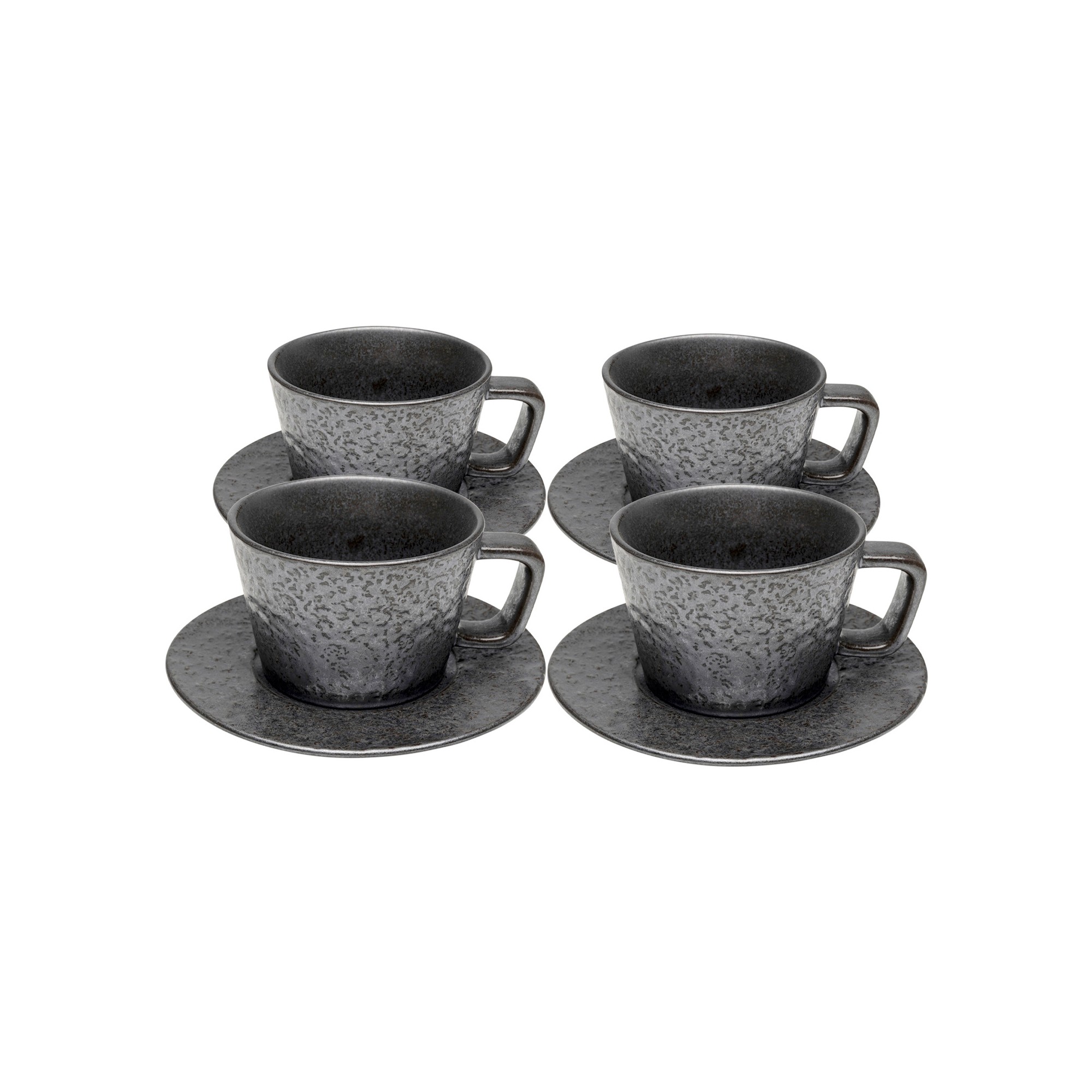 Tasses à espresso Cosmos noires set de 4 Kare Design