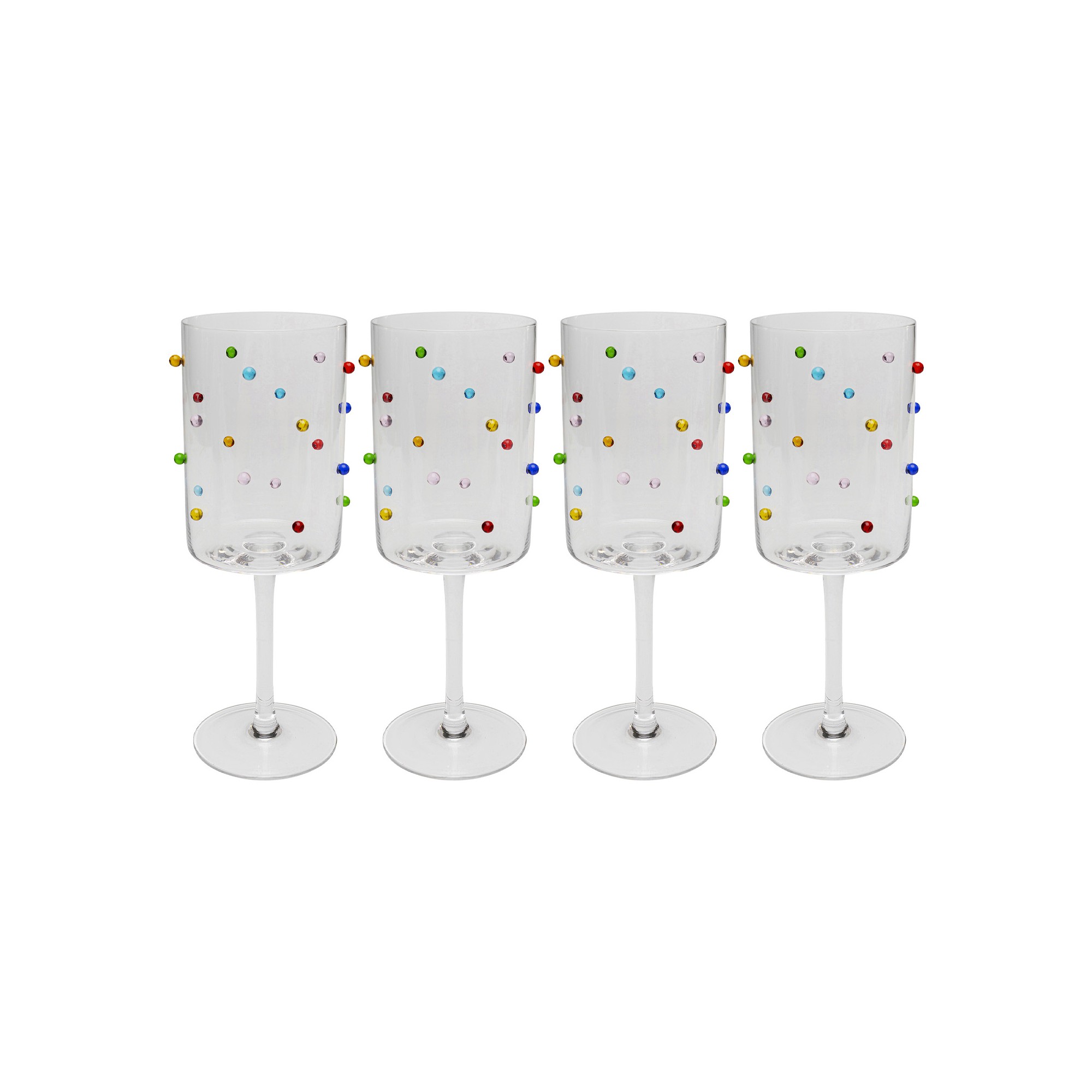 Verres à vin Party Dots set de 4 Kare Design